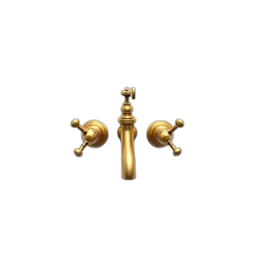 jewelry, crown, staff, sword, 3d render, golden, faucet, curved transparent PNG cut-out