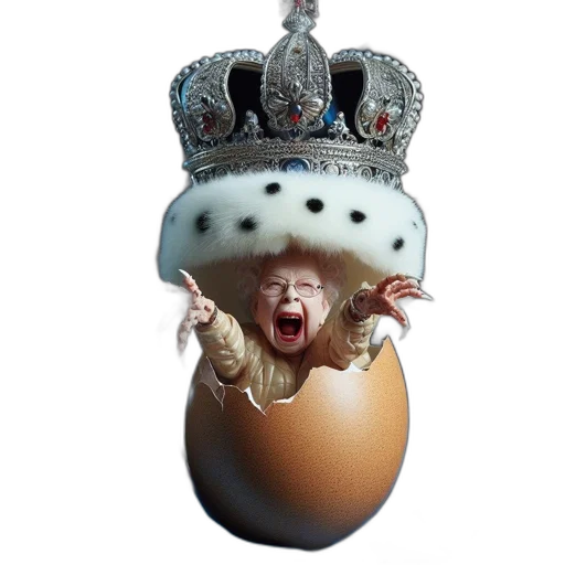 crown, food, hat, animal, photorealistic, 3d render, elderly, woman transparent PNG cut-out