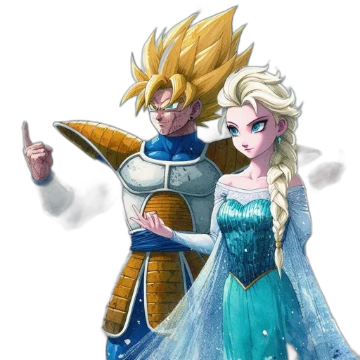 concept art, fantasy art, anime, pixel art, underwater, blue, two, animated transparent PNG cut-out
