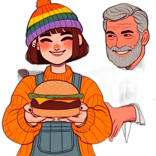 hat, food, jacket, pixel art, concept art, cartoon, watercolor, snow transparent PNG cut-out