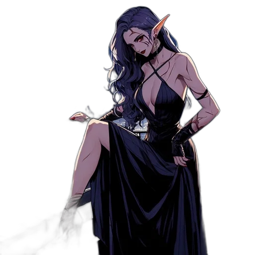 dress, staff, jewelry, sword, concept art, fantasy art, comic book art, pixel art transparent PNG cut-out