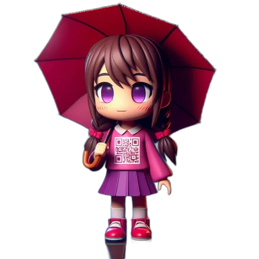 umbrella, staff, jacket, 3d render, pixel art, concept art, photorealistic, rain transparent PNG cut-out