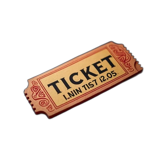 cinema, ticket, stars transparent PNG cut-out