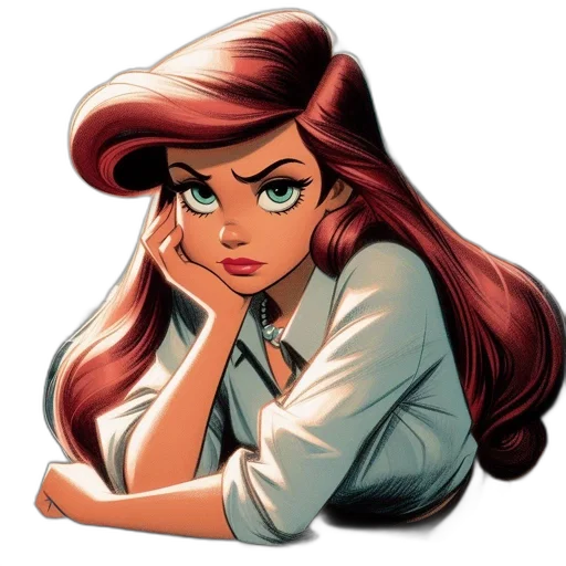 staff, hair, face, jewelry, cartoon, comic book art, concept art, anime transparent PNG cut-out