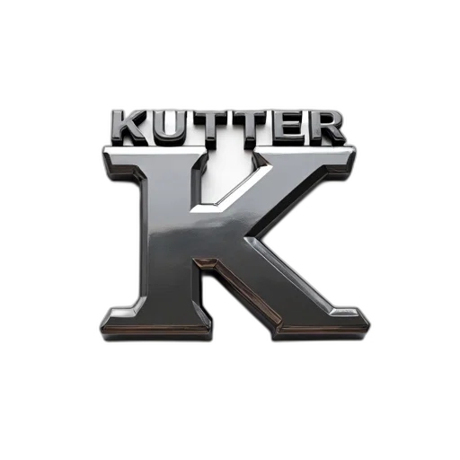 3d render, photorealistic, outer space, stylized, logo, featuring, letters, gun-like transparent PNG cut-out