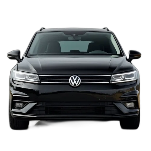 car, front, black, volkswagen, left, side, angle transparent PNG cut-out