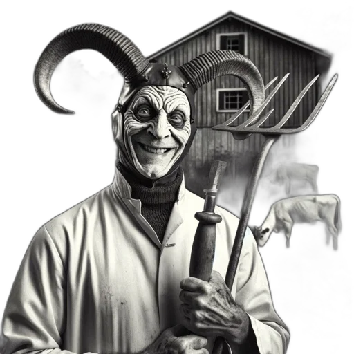 mask, staff, creature, animal, concept art, fantasy art, comic book art, photorealistic transparent PNG cut-out