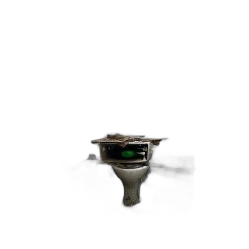 robot, jewelry, staff, weapon, 3d render, concept art, photorealistic, green transparent PNG cut-out