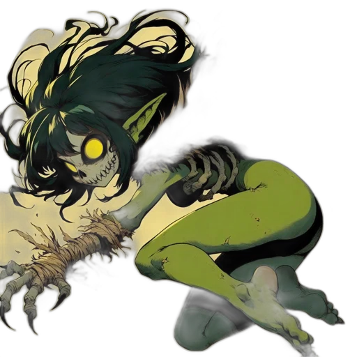 mask, creature, dragon, hair, concept art, fantasy art, comic book art, anime transparent PNG cut-out