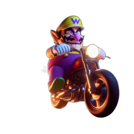 weapon, car, animal, concept art, 3d render, pixel art, vaporwave, mario transparent PNG cut-out