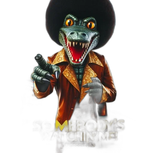 jacket, staff, creature, 3d render, concept art, vibrant, movie, poster transparent PNG cut-out