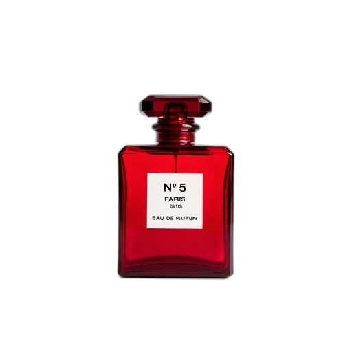 bottle, red, glass, round, cap, white, label, featuring transparent PNG cut-out