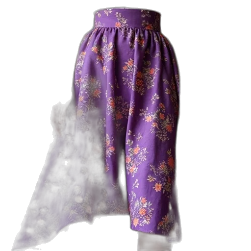 dress, floral, printed, purple, silk, skirt transparent PNG cut-out