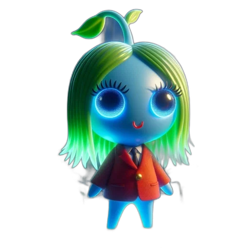 creature, staff, mask, jacket, 3d render, concept art, fantasy art, cartoon transparent PNG cut-out