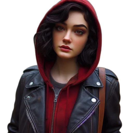 jacket, face, concept art, 3d render transparent PNG cut-out