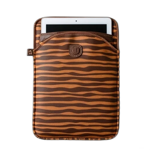 animal, footprints, brown, striped, ipad, mini, sleeve transparent PNG cut-out