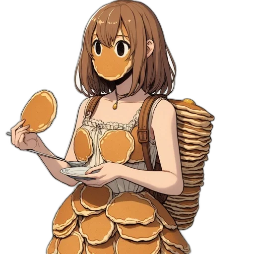 dress, food, creature, robot, concept art, pixel art, anime, watercolor transparent PNG cut-out