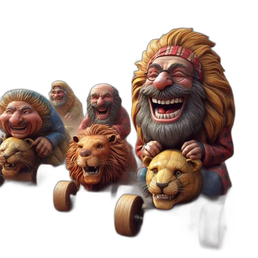 crown, 3d render, concept art, photorealistic, fantasy art, animalistic, humans, ride transparent PNG cut-out