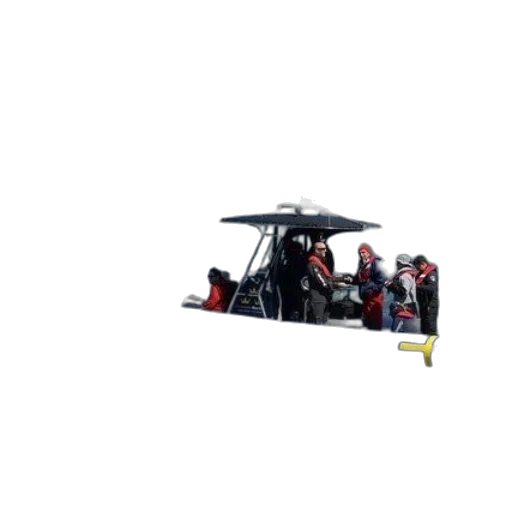 staff, car, umbrella, robot, group, people, blue, boat transparent PNG cut-out