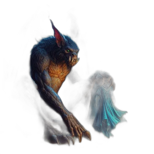 creature, dragon, animal, staff, concept art, fantasy art, photorealistic, watercolor transparent PNG cut-out