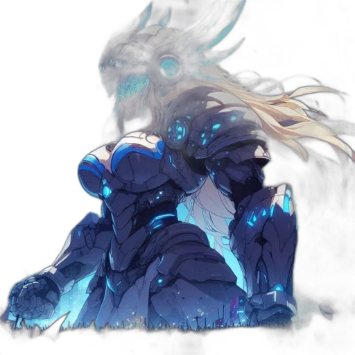 dragon, sword, mask, creature, concept art, fantasy art, pixel art, anime transparent PNG cut-out