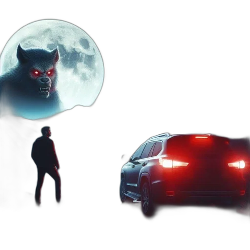 car, mask, creature, concept art, comic book art, 3d render, red, dark transparent PNG cut-out