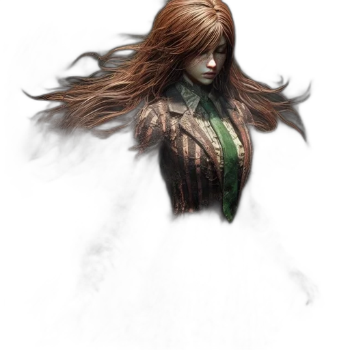 hair, dress, dragon, creature, fantasy art, concept art, photorealistic, comic book art transparent PNG cut-out