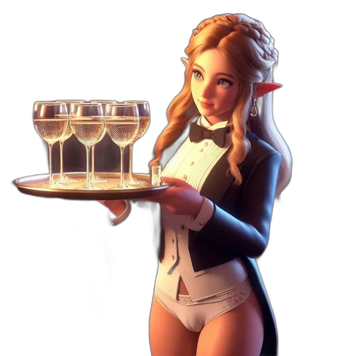 staff, crown, dress, food, concept art, 3d render, fantasy art, pixel art transparent PNG cut-out