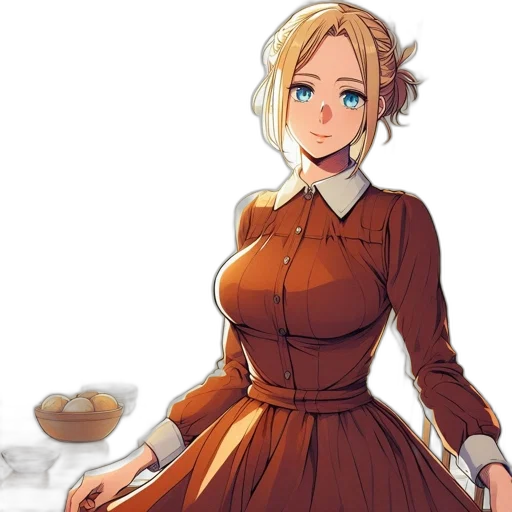 dress, staff, face, anime, pixel art, concept art, fantasy art, snow transparent PNG cut-out