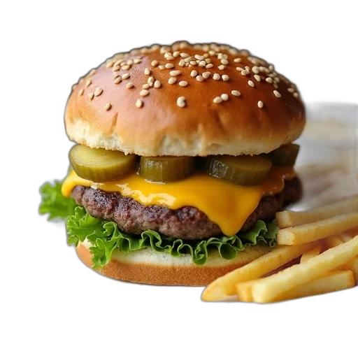 food, crown, weapon, animal, photorealistic, 3d render, juicy, burger transparent PNG cut-out