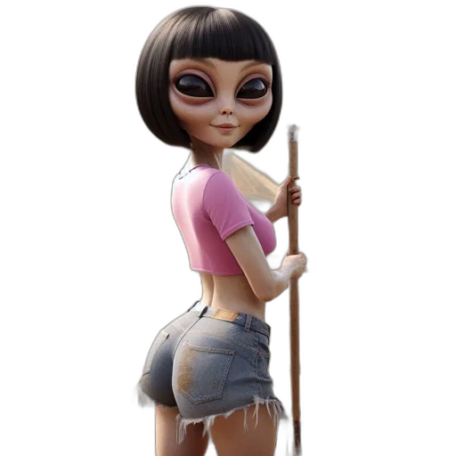 staff, concept art, 3d render, cartoon, fantasy art, animated, character, stands transparent PNG cut-out