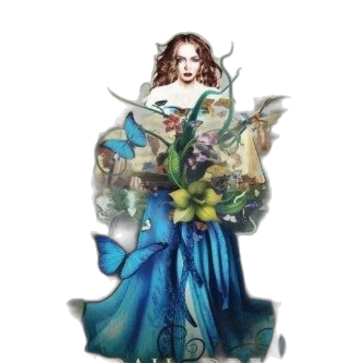 jewelry, dress, fantasy art, concept art, photorealistic, pixel art, underwater, blue transparent PNG cut-out
