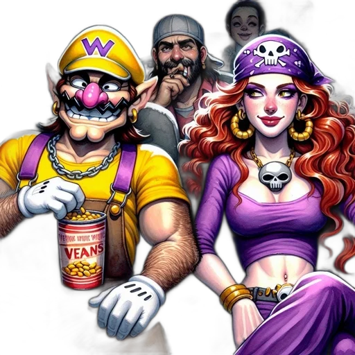 comic book art, concept art, fantasy art, pixel art, two, familiar, video, game transparent PNG cut-out