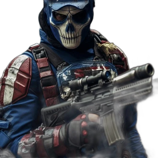 mask, weapon, face, concept art, comic book art, 3d render, photorealistic, military transparent PNG cut-out
