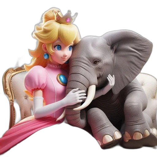 animal, concept art, 3d render, photorealistic, fantasy art, young, fairytale, princess transparent PNG cut-out
