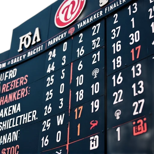 detailed, scoreboard, showing, final, scores, various, baseball, games transparent PNG cut-out