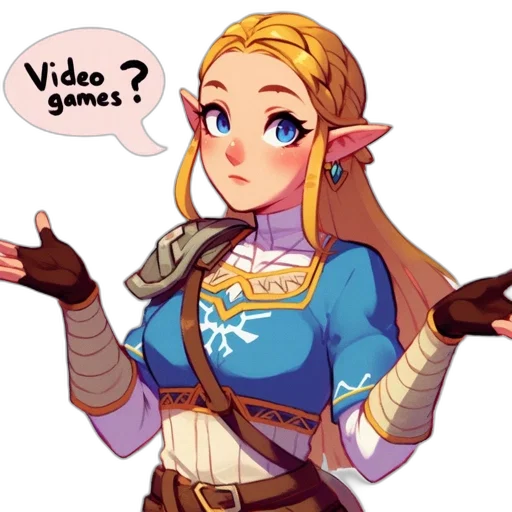 pixel art, concept art, fantasy art, pastel, animated, elf, character, blonde transparent PNG cut-out