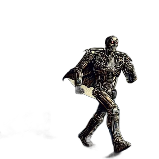 robot, weapon, creature, sword, concept art, 3d render, comic book art, fantasy art transparent PNG cut-out