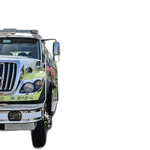 car, 3d render, photorealistic, two, green, white, fire, trucks transparent PNG cut-out