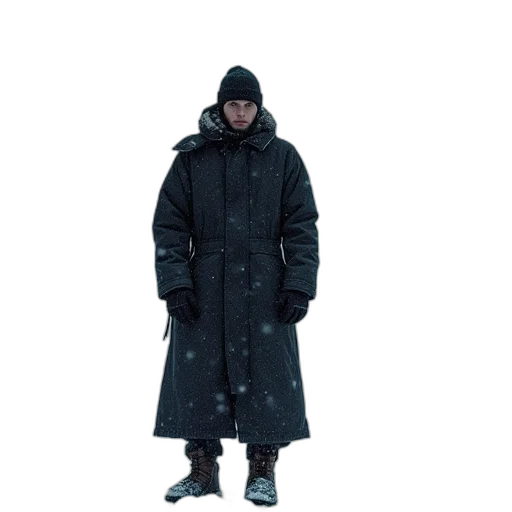 jacket, staff, umbrella, cyberpunk transparent PNG cut-out