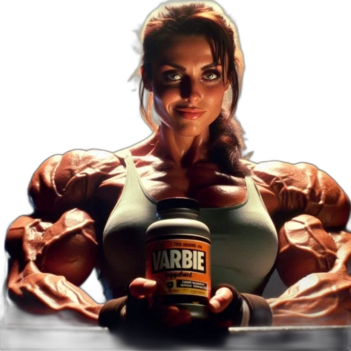 photorealistic, 3d render, concept art, woman, muscular, arms, shoulders, illuminated transparent PNG cut-out