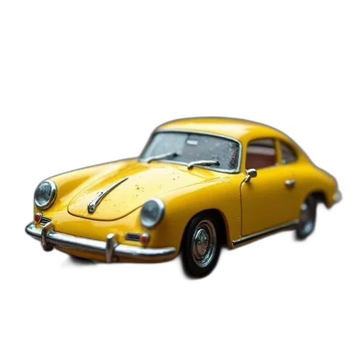 car, animal, 3d render, photorealistic, concept art, yellow, toy, cracked transparent PNG cut-out