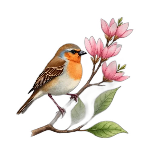 animal, flower, staff, photorealistic, oil painting, watercolor, 3d render, painting transparent PNG cut-out