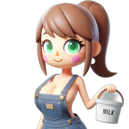 bottle, dress, robot, 3d render, concept art, cartoon, anime, animated transparent PNG cut-out