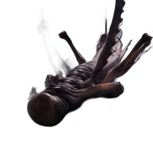 creature, dragon, hair, staff, concept art, 3d render, photorealistic, fantasy art transparent PNG cut-out