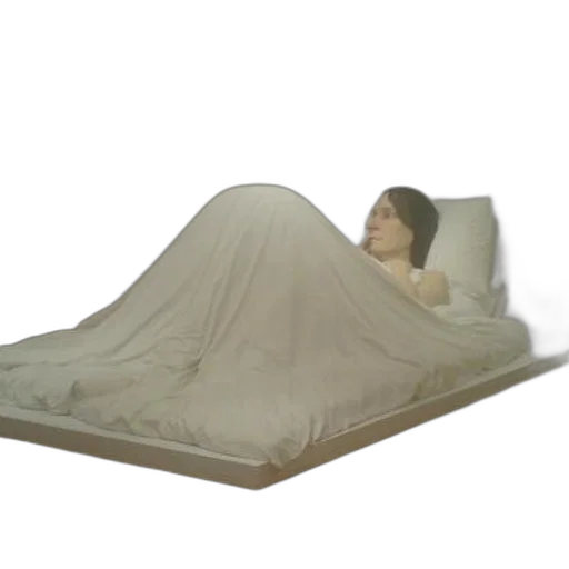 furniture, creature, dress, umbrella, 3d render, person, lies, bed transparent PNG cut-out