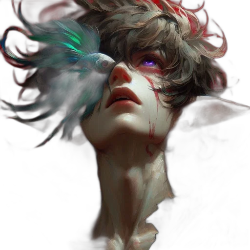 mask, face, creature, robot, cyberpunk, concept art, fantasy art, photorealistic transparent PNG cut-out