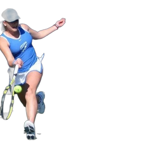 woman, blue, tennis, outfit, playing, court transparent PNG cut-out