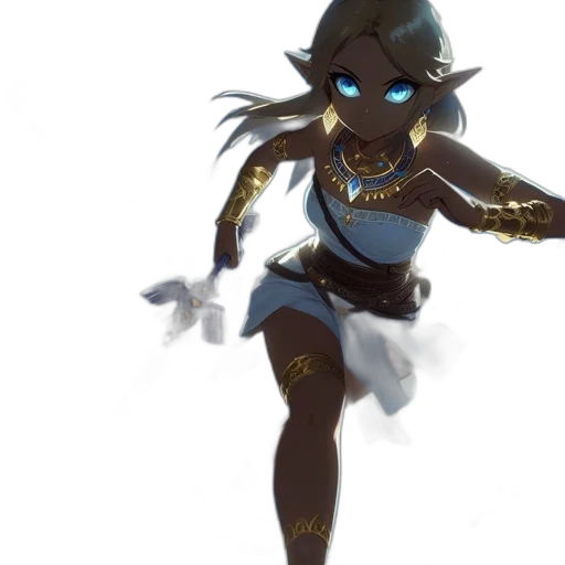 staff, concept art, fantasy art, pixel art, 3d render, dark, golden, blue transparent PNG cut-out