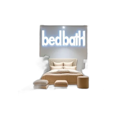 furniture, 3d render, vaporwave, concept art, neon lights, earth tones, pastel, bed transparent PNG cut-out